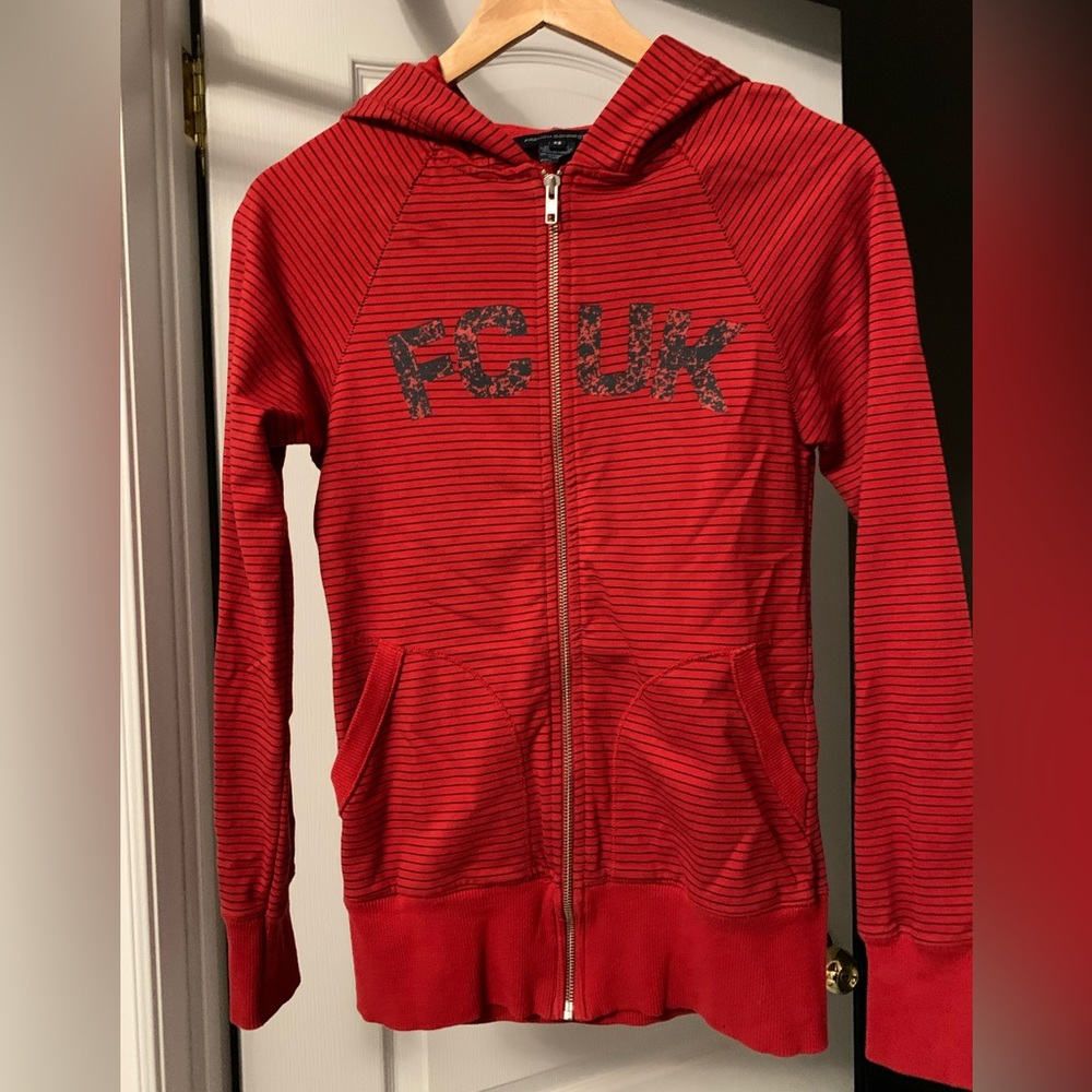 French Connection Women's Hoodie in Red- Size XS